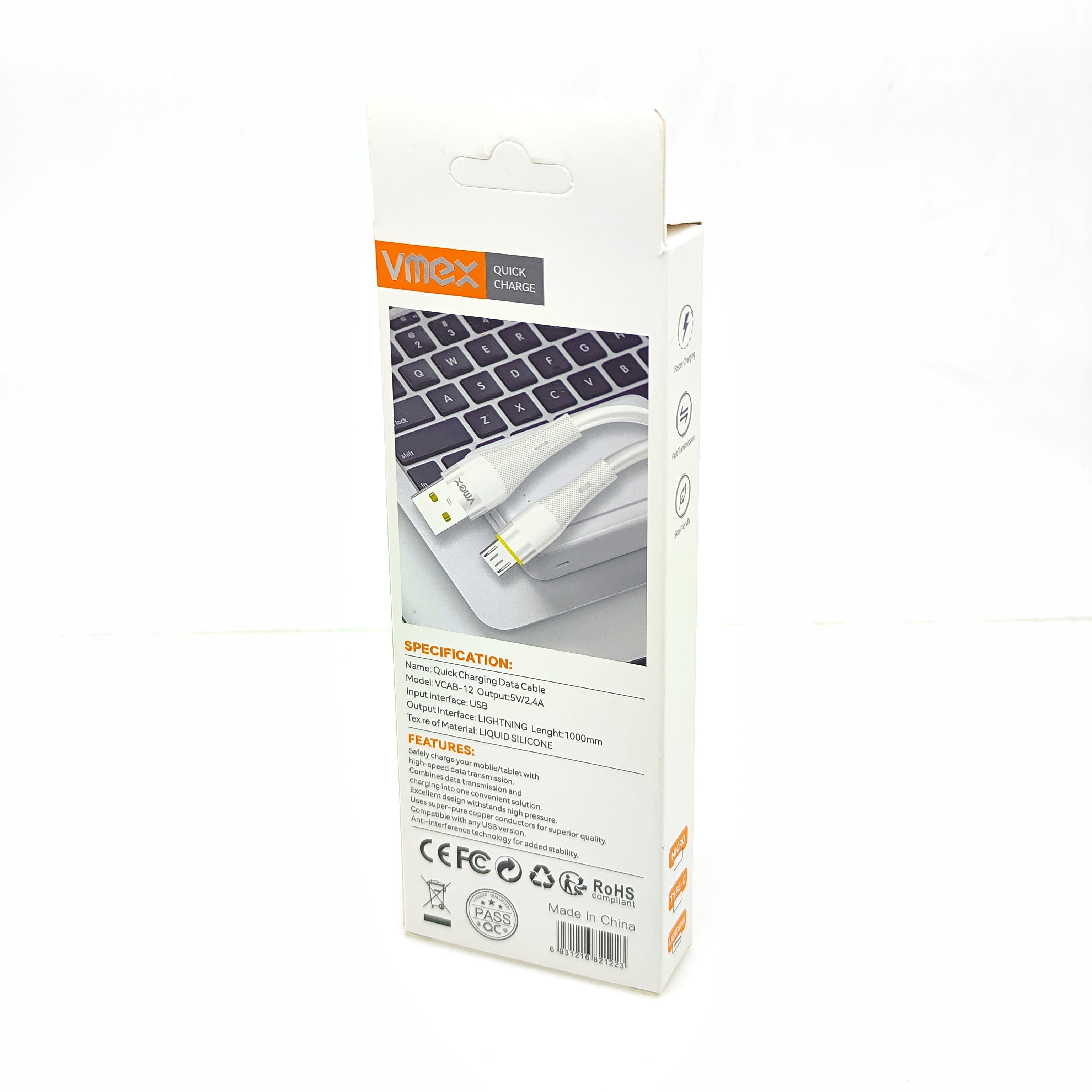 Vcab Cable Type c 2.4A VMEX VCAB-12TC – Vmex Mexico